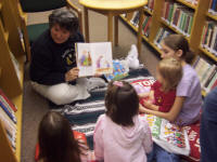 Tonya reading at the Goodnight Garrett Program